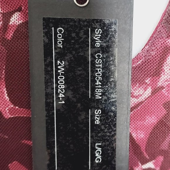 Cable & Gauge Women’s Sleeveless Mock Neck Side Ruched Printed Top/Blouse Large - Picture 9 of 9